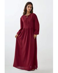 Hiccup - Maxi Dress With A-Form Fit And Crew Neck - Lyst