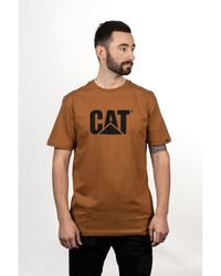 Caterpillar - Trademark Logo Cotton T-Shirt - Lyst
