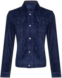 Infinity Leather - Goat Suede Jeans Jacket-Adelaide - Lyst