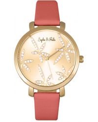 Sophie & Freda - Key West Leather-Band Watch W/Swarovski Crystals - Lyst