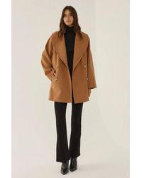 Hiccup - Oversized Turndown Collar Button Coat - Lyst