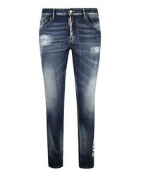 DSquared² - Skater Jeans Met Grote Print - Lyst