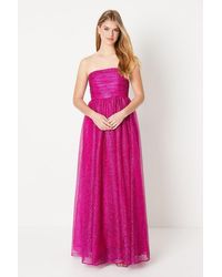 Debut London - By Coast Glitter Mesh Bandeau Full Skirted Prom Dress - Lyst