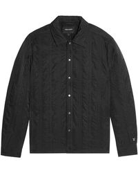 Lyle & Scott - And Geometric Patterned Snap Button Embroidered Lion Crest Overshirt - Lyst