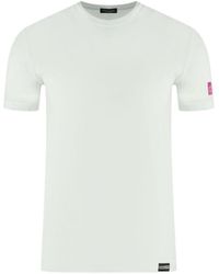 DSquared² - Pink Icon Box Logo On Sleeve White Underwear T-shirt - Lyst