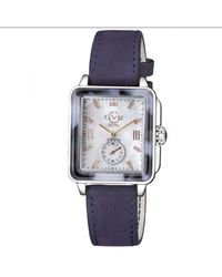 Gv2 - Bari Tortoise Swiss Quartz Diamonds Mother Of Pearl Dial Suede Watch Leather - Lyst