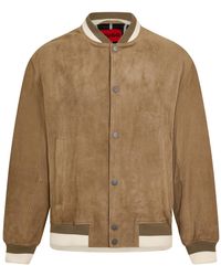 HUGO - 10267246 01 Leather Jacket - Lyst