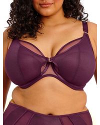 Elomi - Kintai Underwired Plunge Bra Blackberry - Lyst