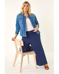 Roman - Curve Shirred Wide Leg Trouser - Lyst