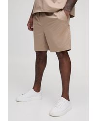 BoohooMAN - Plus Satin Relaxed Fit Jacquard Shorts - Lyst