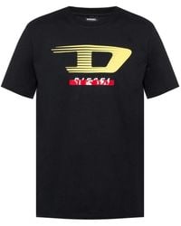 DIESEL - T-Just-Y4 D Logo T-Shirt Cotton - Lyst