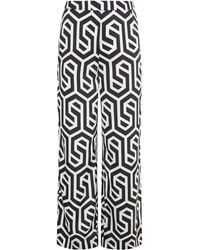 Dreimaster - Stof Broek Dames Zwart En Wit - Lyst