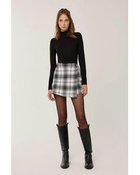 Hiccup - High Waist Plaid Mini Shorts - Lyst