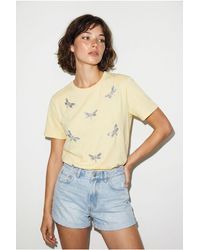 Bianco Lucci - Embroidered Crew Neck Relaxed Fit T-Shirt - Lyst