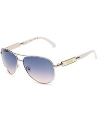 Guess - Gray Metal Sunglasses - Lyst