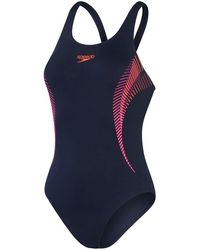 Speedo - Placement Muscle Back Abstract Swimsuit - Lyst