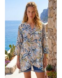 Roman - Floral Wrap Hem Tunic Top - Lyst