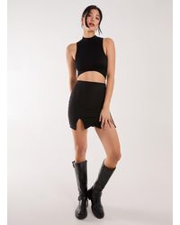 Pink Vanilla - Bandage Double Split Mini Skirt - Lyst
