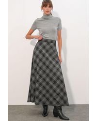 Bigdart - High-Waist Plaid Maxi A-Line Skirt - Lyst