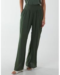 Blue Vanilla - Shirring Waist Wide Leg Trouser - Lyst