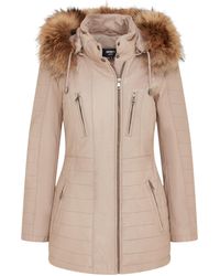 Infinity Leather - Slim Fit Hooded Parka Jacket-Northam Lamb Leather - Lyst