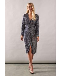 Wallis - Petite Occasion Seqiun Twist Pencil Dress - Lyst