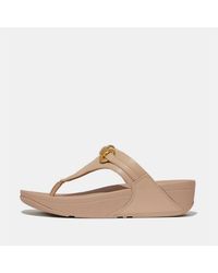 Fitflop - Fit Flop Chunky Snaffle Leather Toe Post Sandals - Lyst