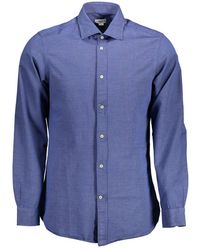U.S. POLO ASSN. - Blue Cotton Men Shirt - Lyst