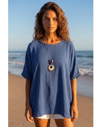 Roman - Plain Tunic Top With Necklace - Lyst