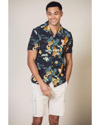 French Connection - Tiger Print Short Sleeve Shirt Viscose - Lyst
