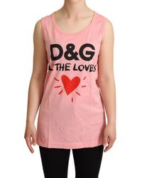 Dolce & Gabbana - All The Lovers Tank Top T-shirt - Lyst