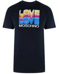 Moschino - Love T-Shirt Colourful Logo Cotton - Lyst