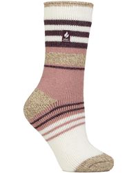 Heat Holders - Ladies Winter Varied Stripe Patterned Thermal Socks For - Lyst