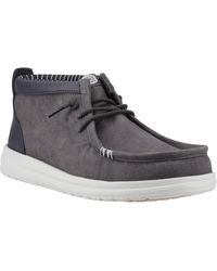HEYDUDE - Wally Mid Gripr Cotton Oyster/ Ankle Boots - Lyst