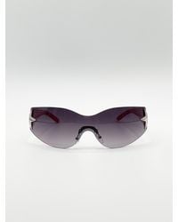 SVNX - Wrap Around Racer Sunglasses With Star Hinge Detail - Lyst