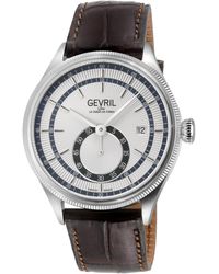 Gevril - Empire Italian Handmade Leather Swiss Automatic Eta 2895 Watch - Lyst