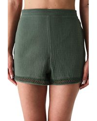 Penti - Cotton Mid-Waist Woven Shorts - Lyst