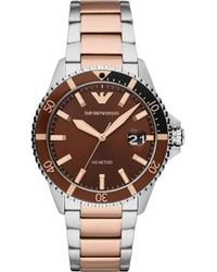 Emporio Armani - Classic Steel Timepiece For - Lyst