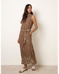 Blue Vanilla - Dress With Paisley & Floral Print - Lyst