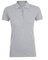 Sol's - Ladies Phoenix Short Sleeve Pique Polo Shirt Marl) - Lyst