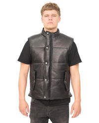 Infinity Leather - Classic Puffer Waistcoat-Nottingham - Lyst