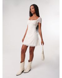 Pink Vanilla - Cap Sleeve Ditsy Mini Dress - Lyst