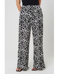 Brave Soul - Abstract Print Wide Leg Trousers - Lyst