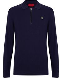 HUGO - Sastoro Quarter Zip Top - Lyst
