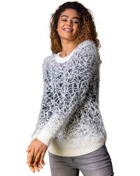 Roman - Mosaic Print Fluffy Jumper - Lyst