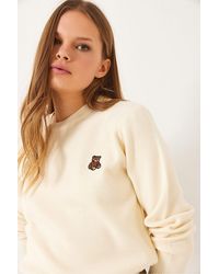 Bianco Lucci - Embroidered Crew Neck Sweater - Lyst