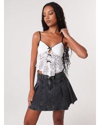 Pink Vanilla - Lace Cami Bow Top - Lyst
