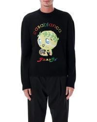 CASABLANCA - Character Intarsia Crew Sweater - Lyst