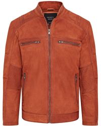 Infinity Leather - Buff Cafe Racer Biker Jacket - Lyst