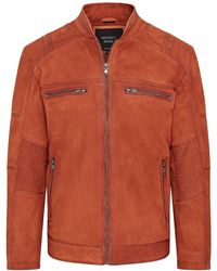 Infinity Leather - Buff Cafe Racer Biker Jacket - Lyst